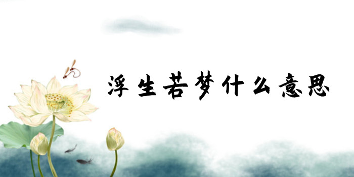 浮生若梦什么意思
