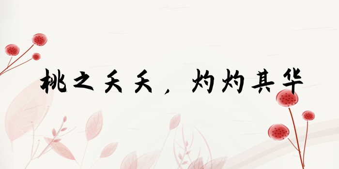 桃之夭夭灼灼其华什么意思