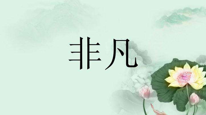 非凡的意思
